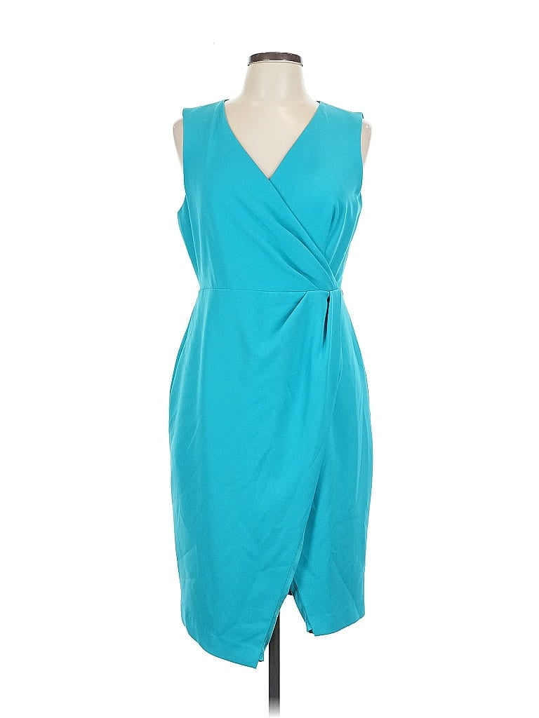 Black Halo Teal Blue Romper Size 12 - photo 1
