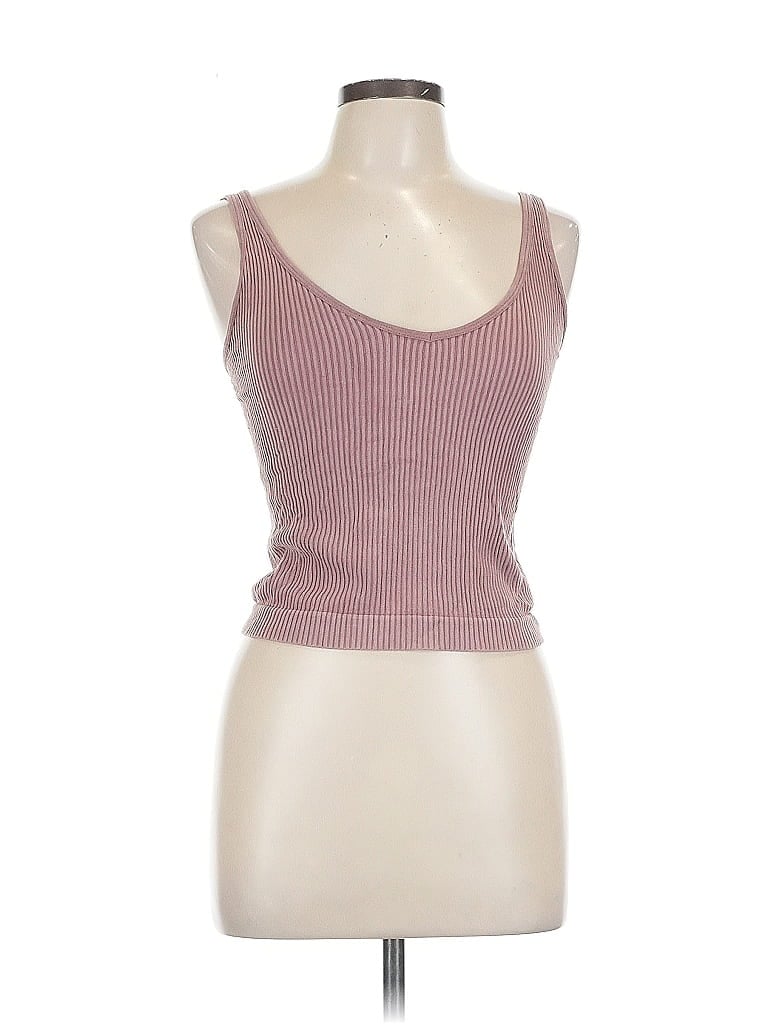 Pre-owned Aura Tank Top Pink Strapless Neckline Tops