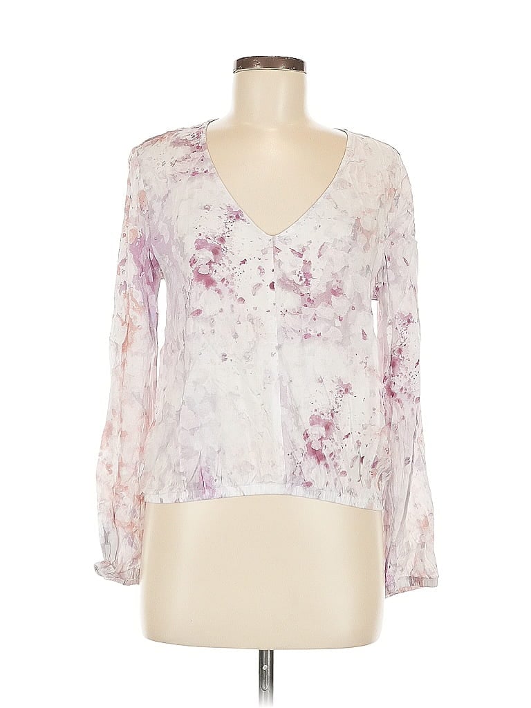 Pre-owned Cloth & Stone X Anthropologie Long Sleeve Blouse In White