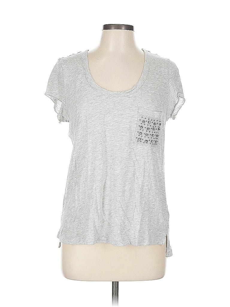 Pre-owned Express Short Sleeve T-shirt In Silver