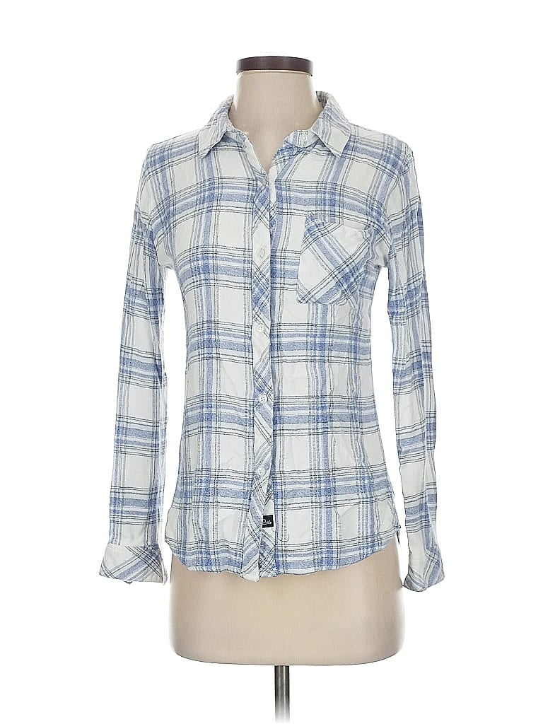 Pre-owned Rails Long Sleeve Button Down Shirt In Blue