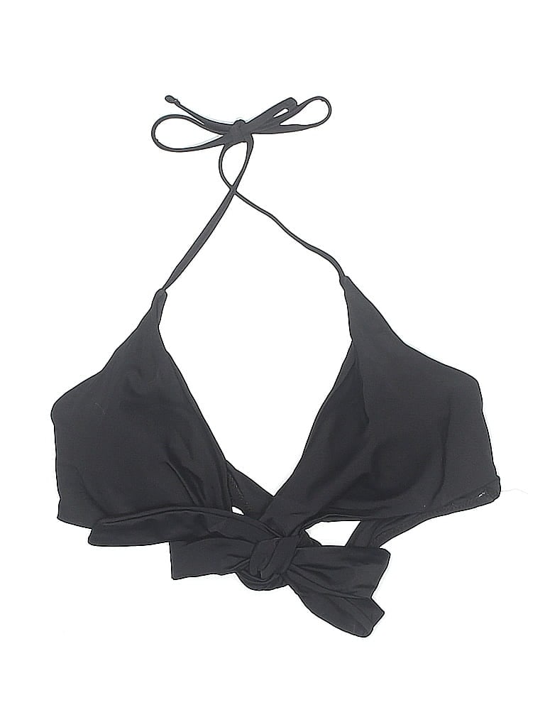 Pre-owned Shekini Swimsuit Top Black Solid Pattern Swimwear