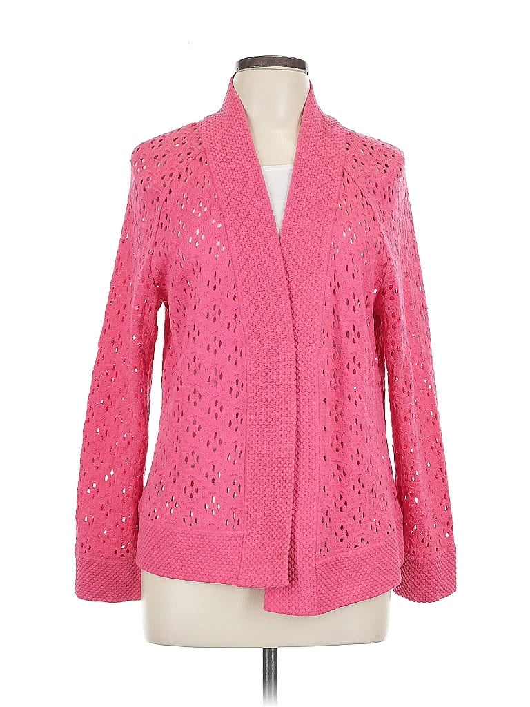 St. John Sport Pink Wool Cardigan Size L - photo 1