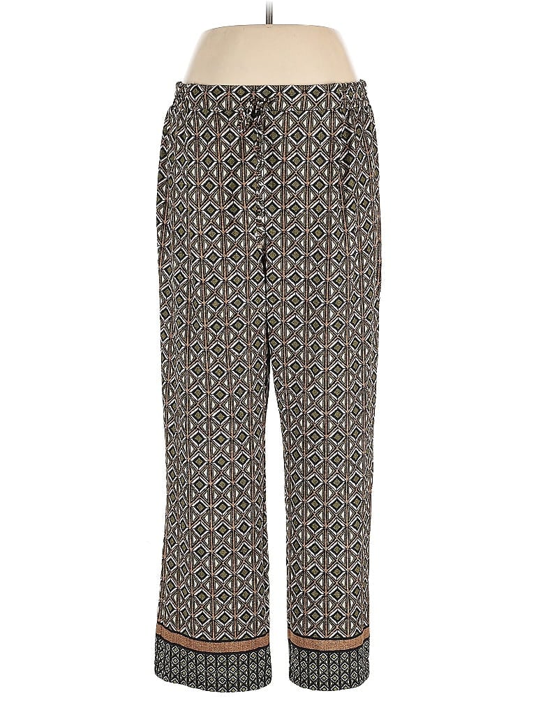 Soho Print Brown Casual Pants Size XL - photo 1