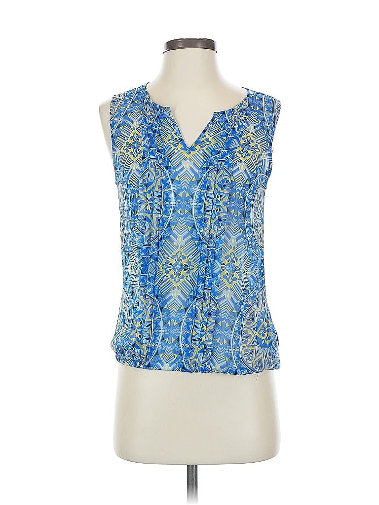 Pre-owned Banana Republic Factory Store Sleeveless Blouse In Blue