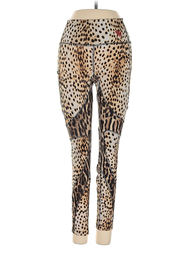 Pre-owned Twins For Peace Leggings In Gold