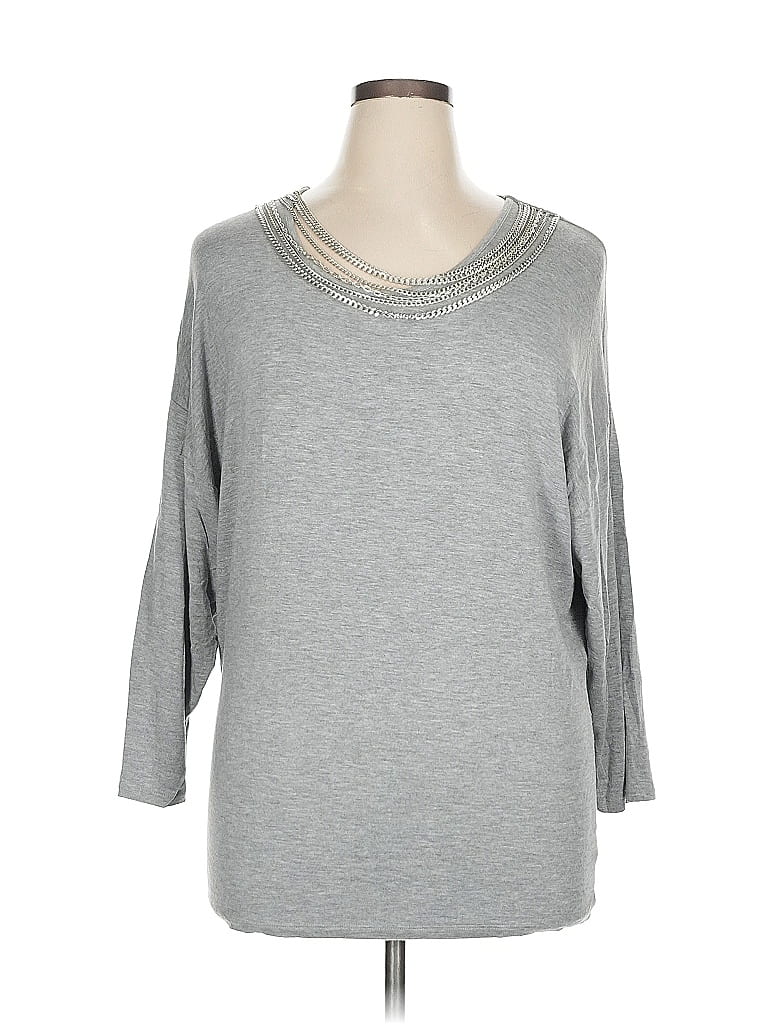Pre-owned Michael Michael Kors 3/4 Sleeve T-shirt In Silver