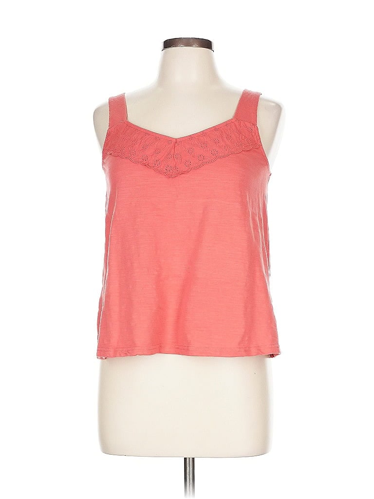Pre-owned True Craft Sleeveless Top Orange Sweetheart Neckline Tops
