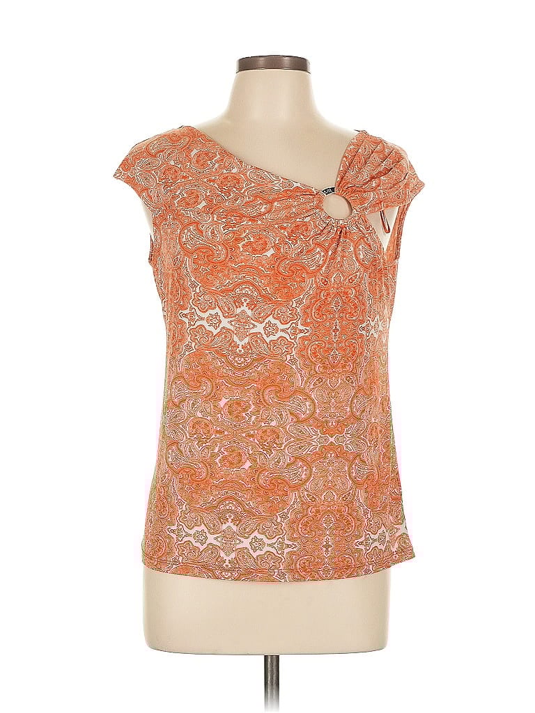 MICHAEL MICHAEL KORS Pre-owned Short Sleeve Top Orange Scoop Neck Tops
