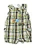 Little Legends 100% Cotton Plaid Green Short Sleeve Onesie Size 6-9 mo - photo 1