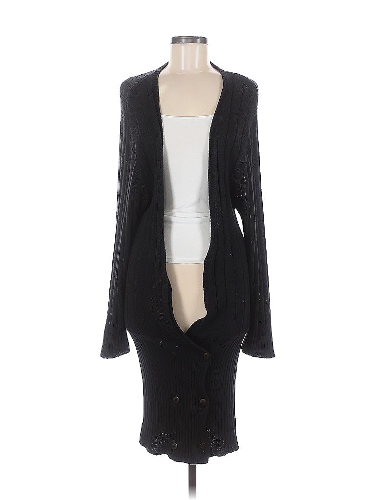 Pre-owned Assorted Brands Cardigan Sweater In Black