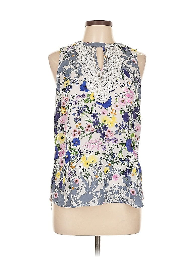 Pre-owned Daniel Rainn Sleeveless Blouse In Silver