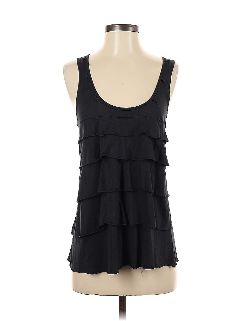 Pre-owned Wilfred Sleeveless Top Black Ruffles Neckline Tops