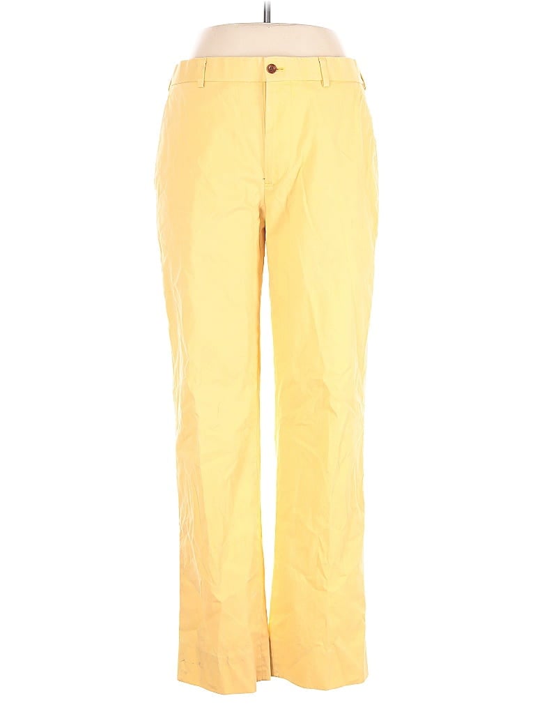 Pre-owned Brooks Brothers 346 Casual Pants In Yellow