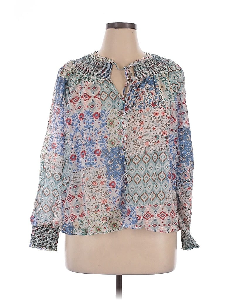 ASSORTED BRANDS Pre-owned 3/4 Sleeve Blouse In Blue