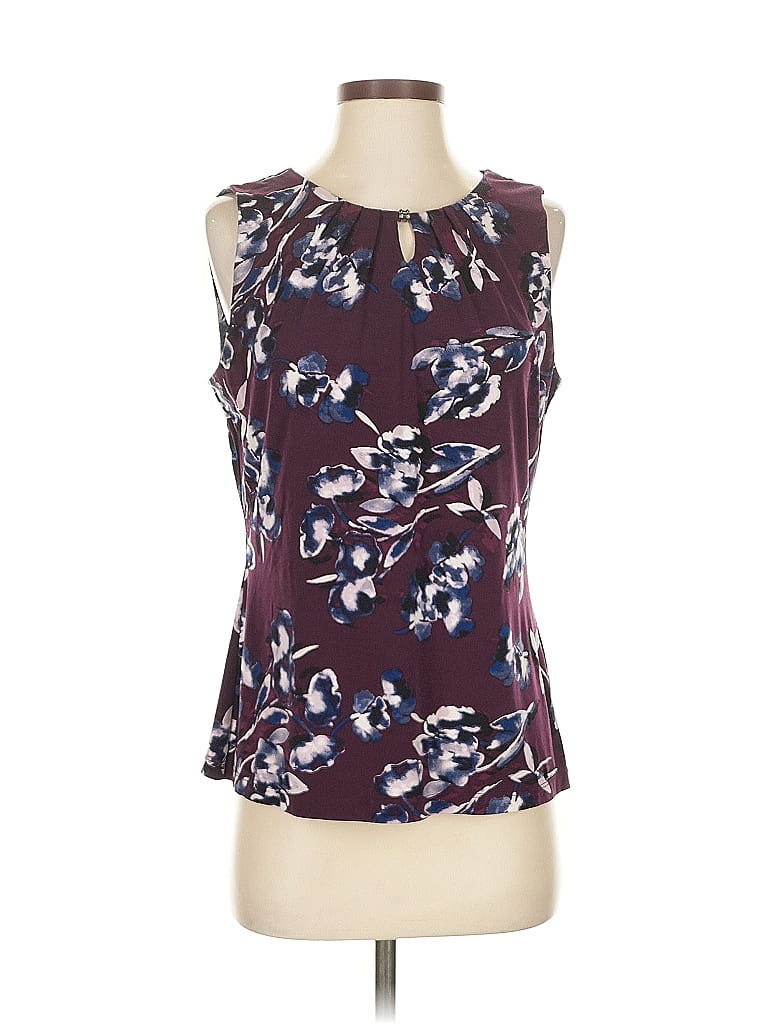 Ivanka Trump Burgundy Sleeveless Blouse Size S - photo 1