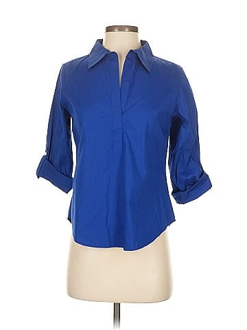 Talbots 3/4 Sleeve Button-Down Shirt (view 1)