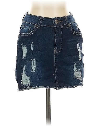 Blue Savvy Denim Skirt (view 1)