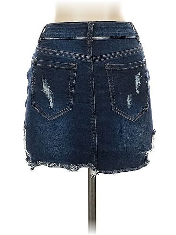 Blue Savvy Denim Skirt (view 2)