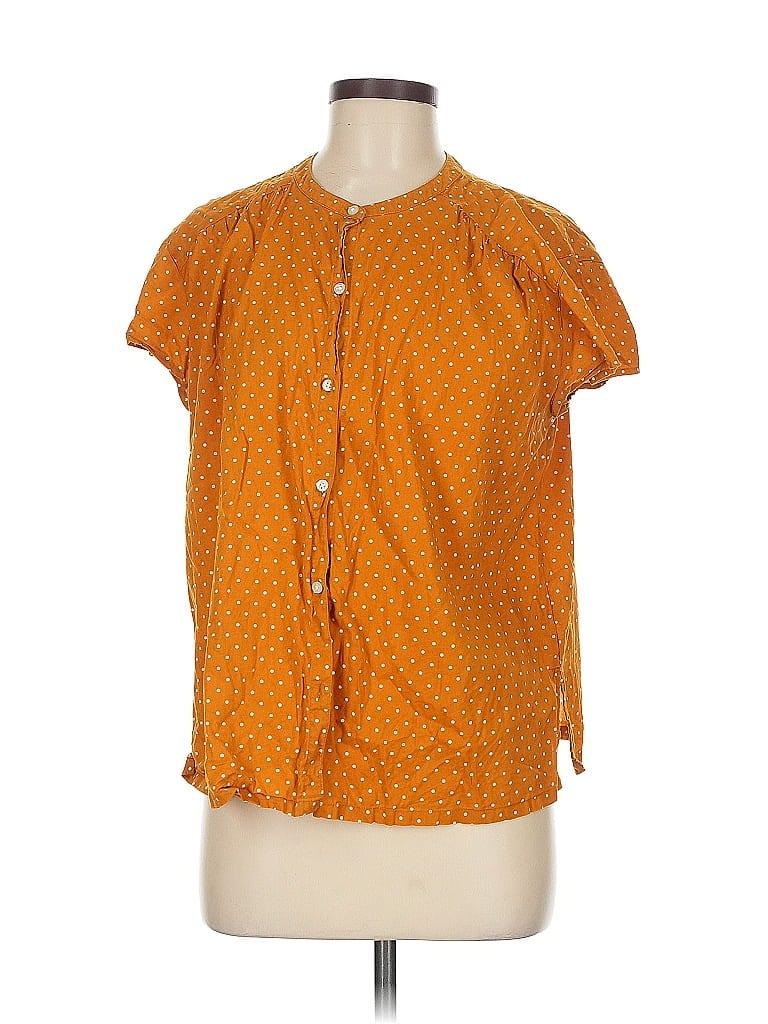 Pre-owned Old Navy Short Sleeve Blouse In Orange