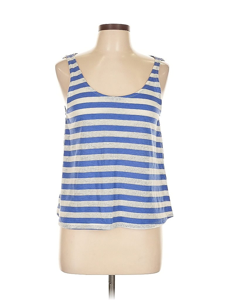Pre-owned Bcbgeneration Tank Top Blue Halter Neckline Tops