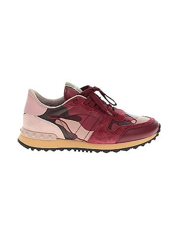 Valentino Garavani Camo Print Canvas Rockstud Sneakers (view 1)
