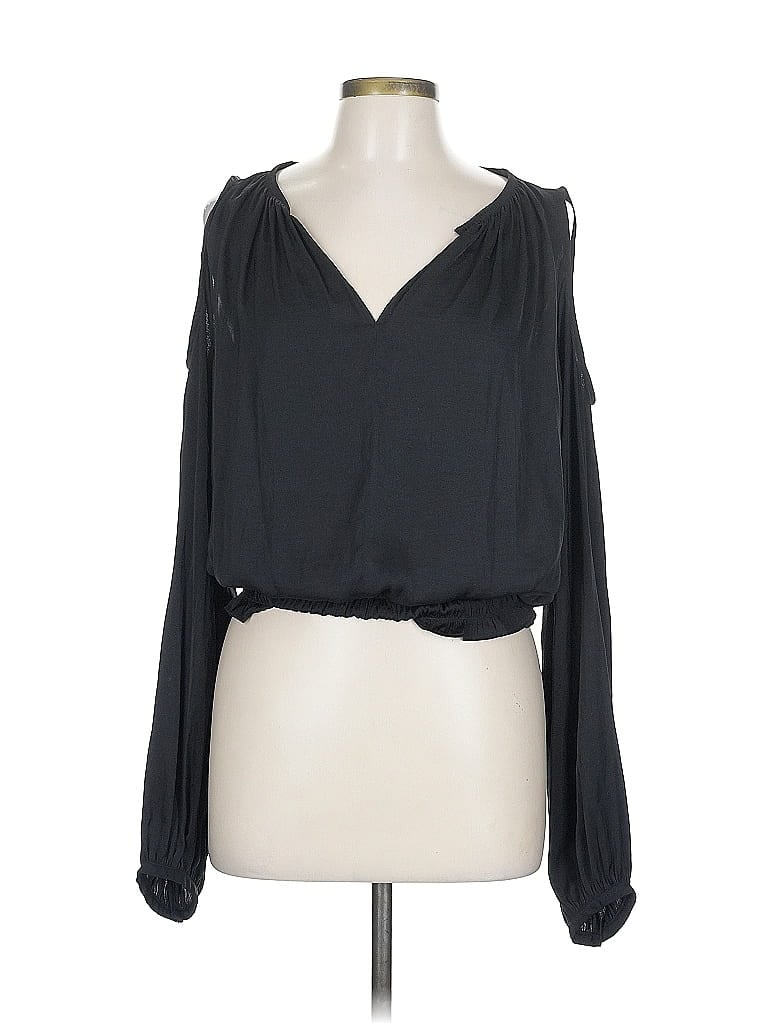 JENNIFER LOPEZ Pre-owned Long Sleeve Blouse In Black
