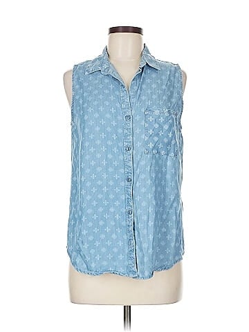 Velvet Heart Sleeveless Button-Down Shirt (view 1)