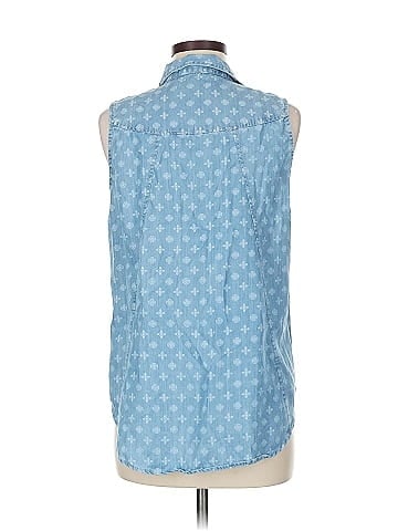 Velvet Heart Sleeveless Button-Down Shirt (view 2)