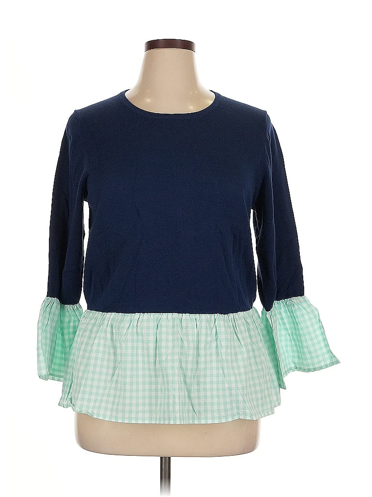 Pre-owned Haley And The Hound Pullover Sweater In Blue