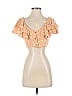 Amuse Society 100% Viscose Orange Short Sleeve Top Size S - photo 1