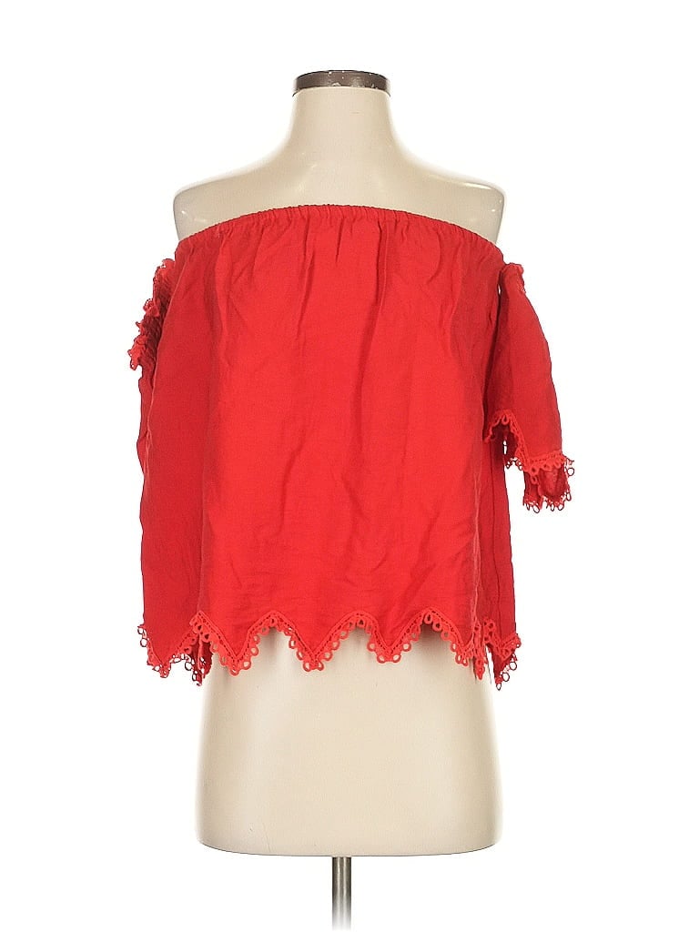 Moon River 100% Polyester Red 3/4 Sleeve Blouse Size S - photo 1