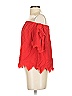 Moon River 100% Polyester Red 3/4 Sleeve Blouse Size S - photo 4
