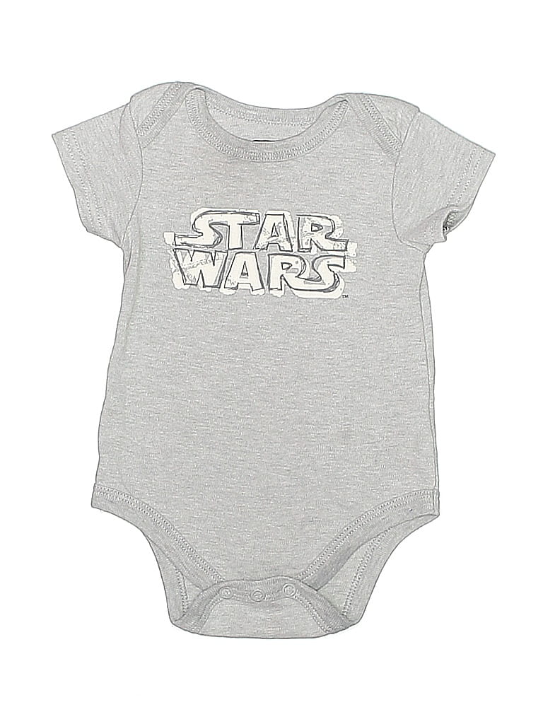 Star Wars Gray Short Sleeve Onesie Size 3-6 mo - photo 1