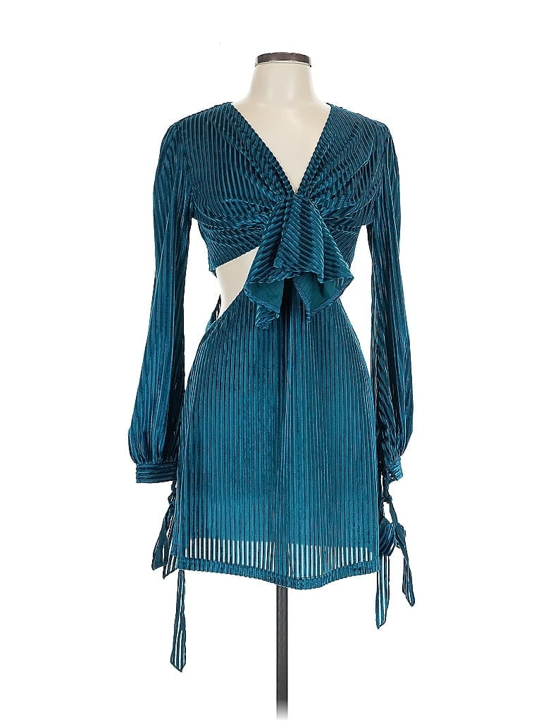 Pre-owned Assorted Brands Cocktail Dress In Blue