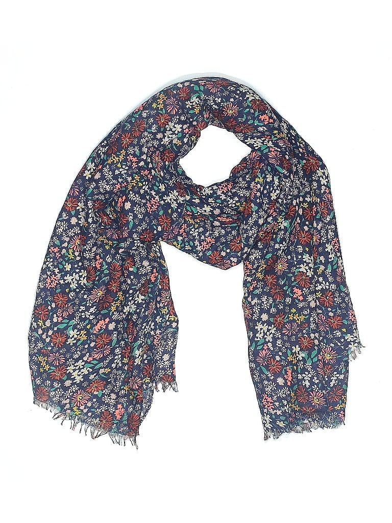 Unbranded Floral Blue Scarf One size - photo 1