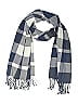 Plush & Lush Checkered-gingham Gray Blue Scarf One size - photo 1