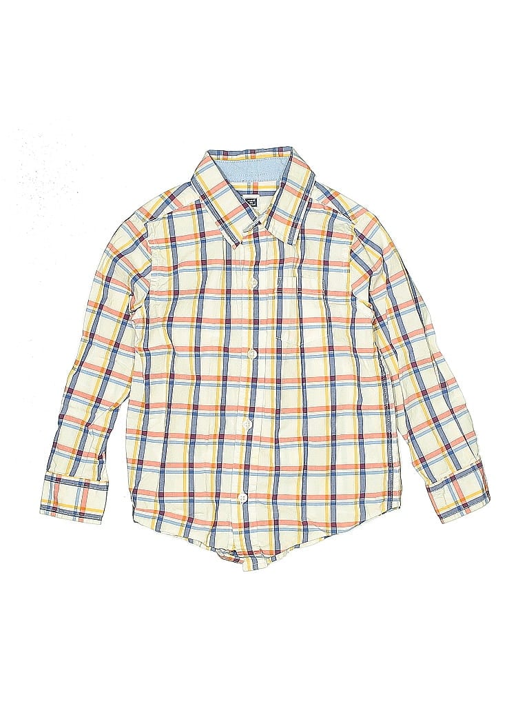 Pre-owned Janie And Jack Kids' Long Sleeve Button Down Shirt In Yellow