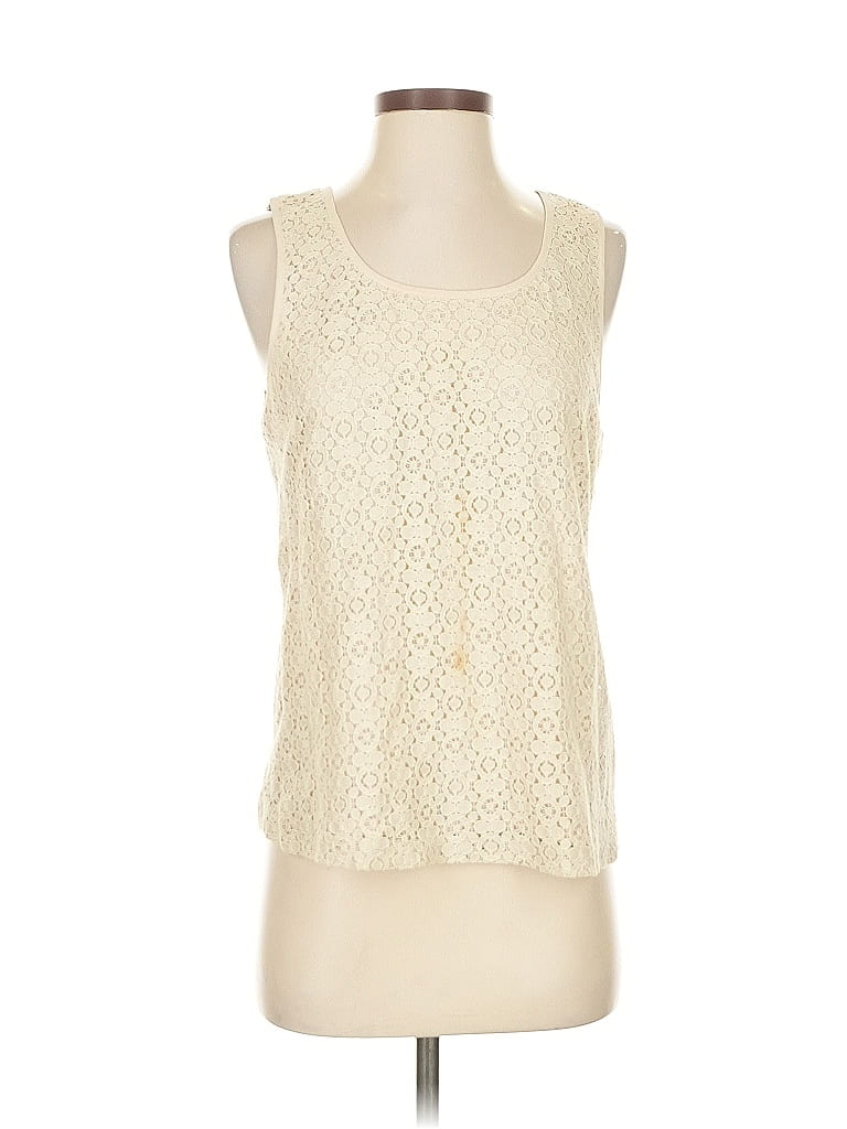 Click to view more detailed imagery on our partner's website Pre-owned J.crew Factory Store Sleeveless Top Ivory Scoop Neck Tops In White