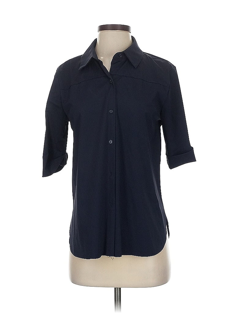 Lyssé Black 3/4 Sleeve Button-Down Shirt Size S - photo 1
