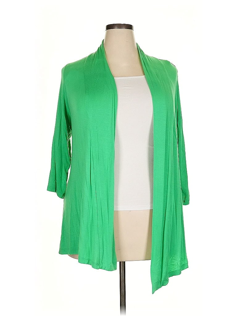Pre-owned I.n. Studio Cardigan Sweater In Green