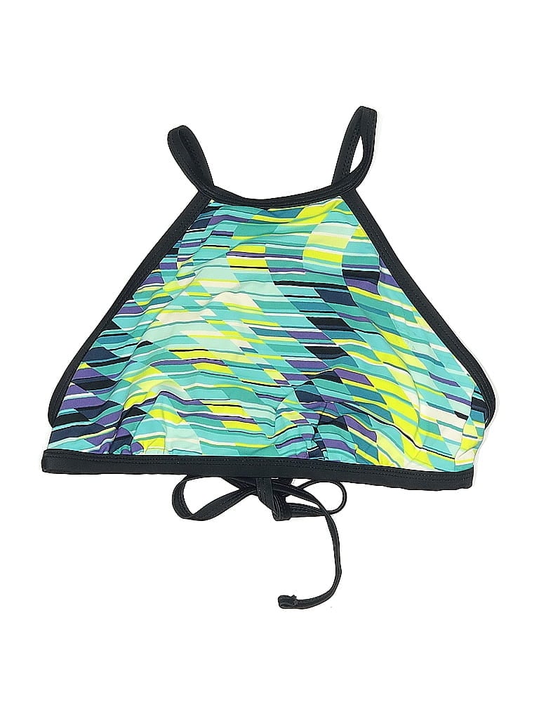 Click to view more detailed imagery on our partner's website Pre-owned Title Nine Swimsuit Top Green Print Pattern Swimwear