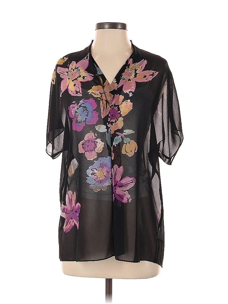 CABI Pre-owned Short Sleeve Blouse In Black