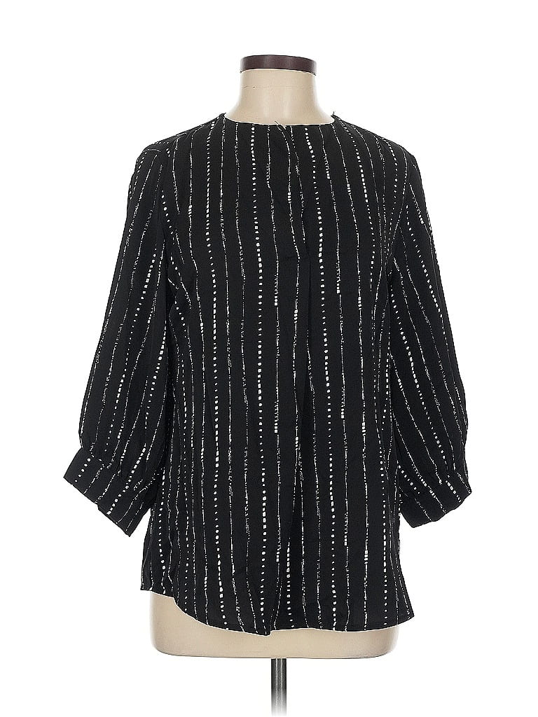 Pre-owned Assorted Brands 3/4 Sleeve Blouse In Black