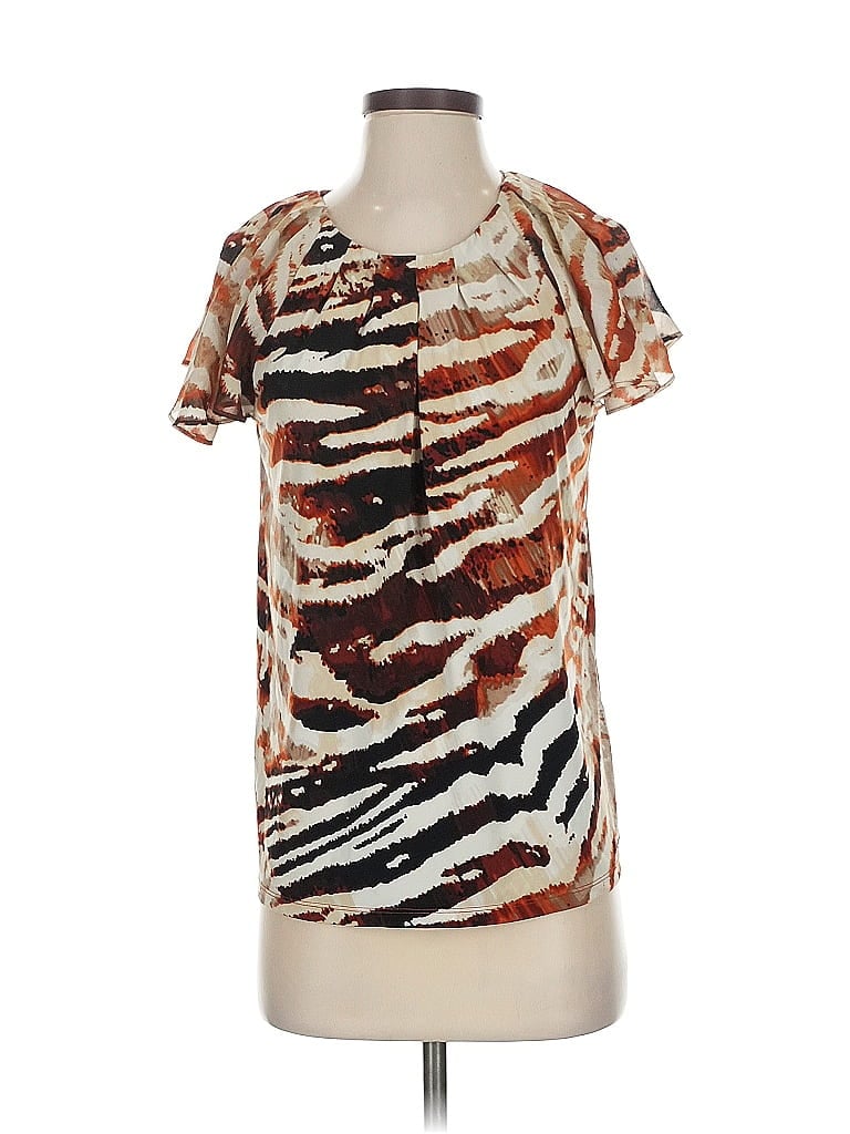 Pre-owned Calvin Klein Short Sleeve T-shirt In Brown