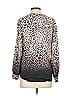 Hale Bob Animal Print Gray Long Sleeve Blouse Size S - photo 2