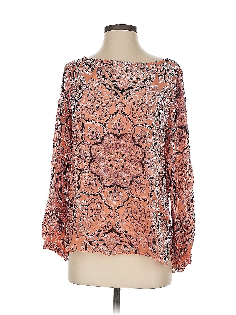 Hale Bob Pink 3/4 Sleeve Silk Top Size S - photo 1