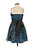 Masquerade 100% Polyester Paisley Blue Cocktail Dress Size 3 - 5 - photo 2