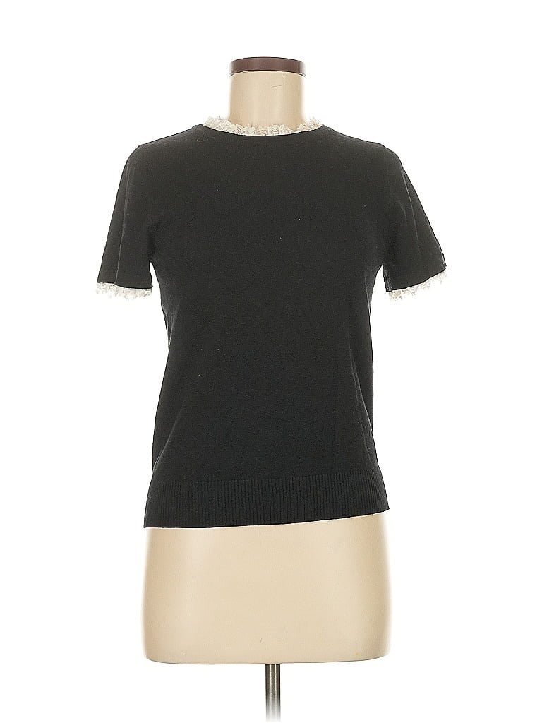 VILA MILANO Pre-owned Short Sleeve Top Black Crew Neck Tops