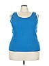 Woman Within 100% Cotton Blue Sleeveless Top Size 22 - photo 1